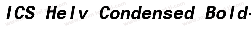 ICS Helv Condensed Bold字体转换